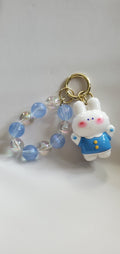 Blue bunny keychain