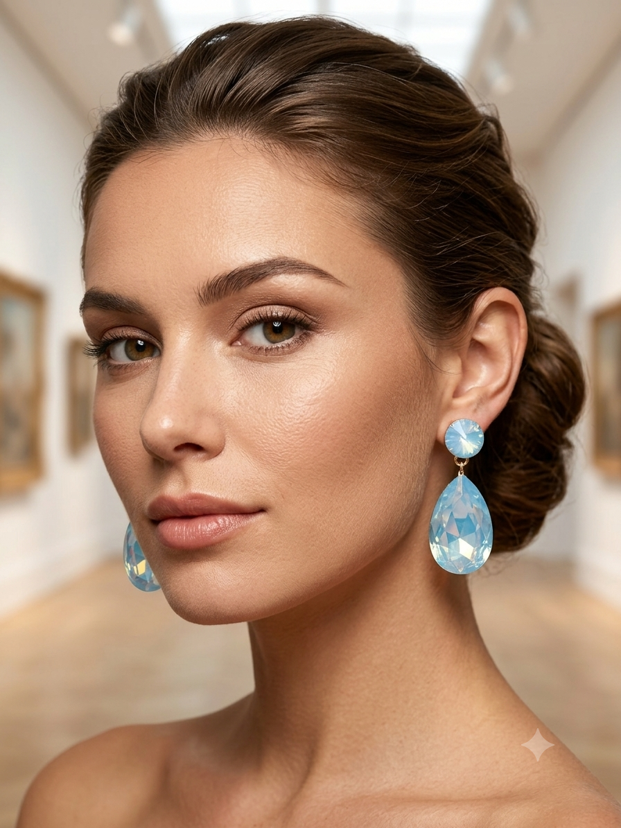 Light Blue Drop earrings