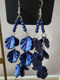 Blue shell earrings